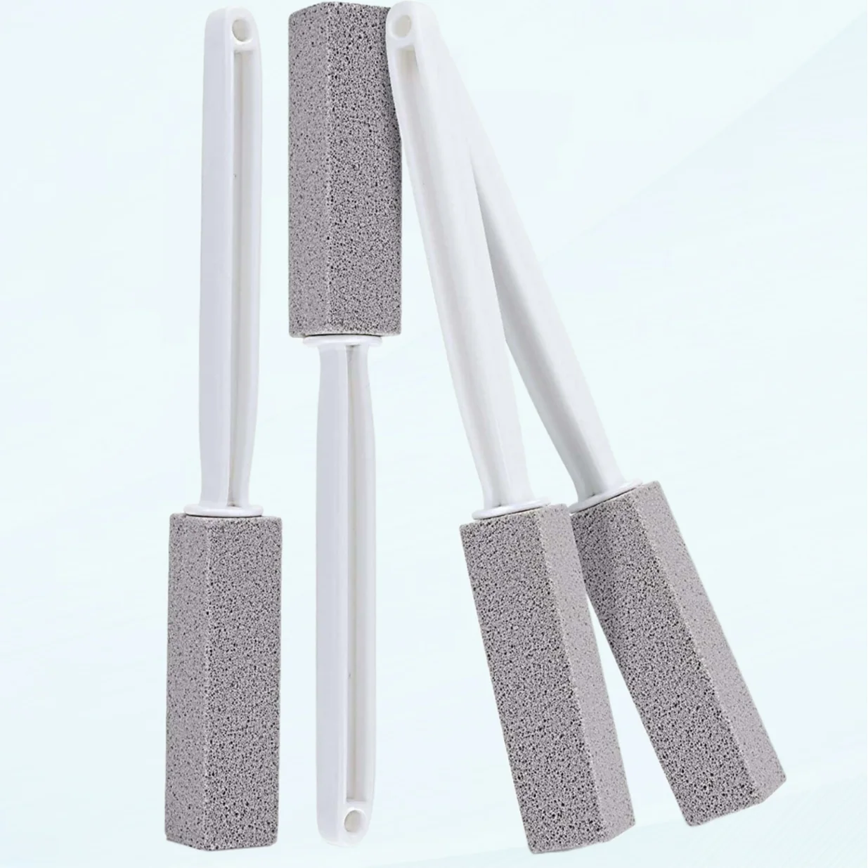 4 Pack Pumice Stone for Toilet Cleaning with Extra Long Handle, Pumice Scouring Pad Pumice Stick Cleaner for Cleaning Toilet, Bathtubs, Kitchen Sink, Grill, Household