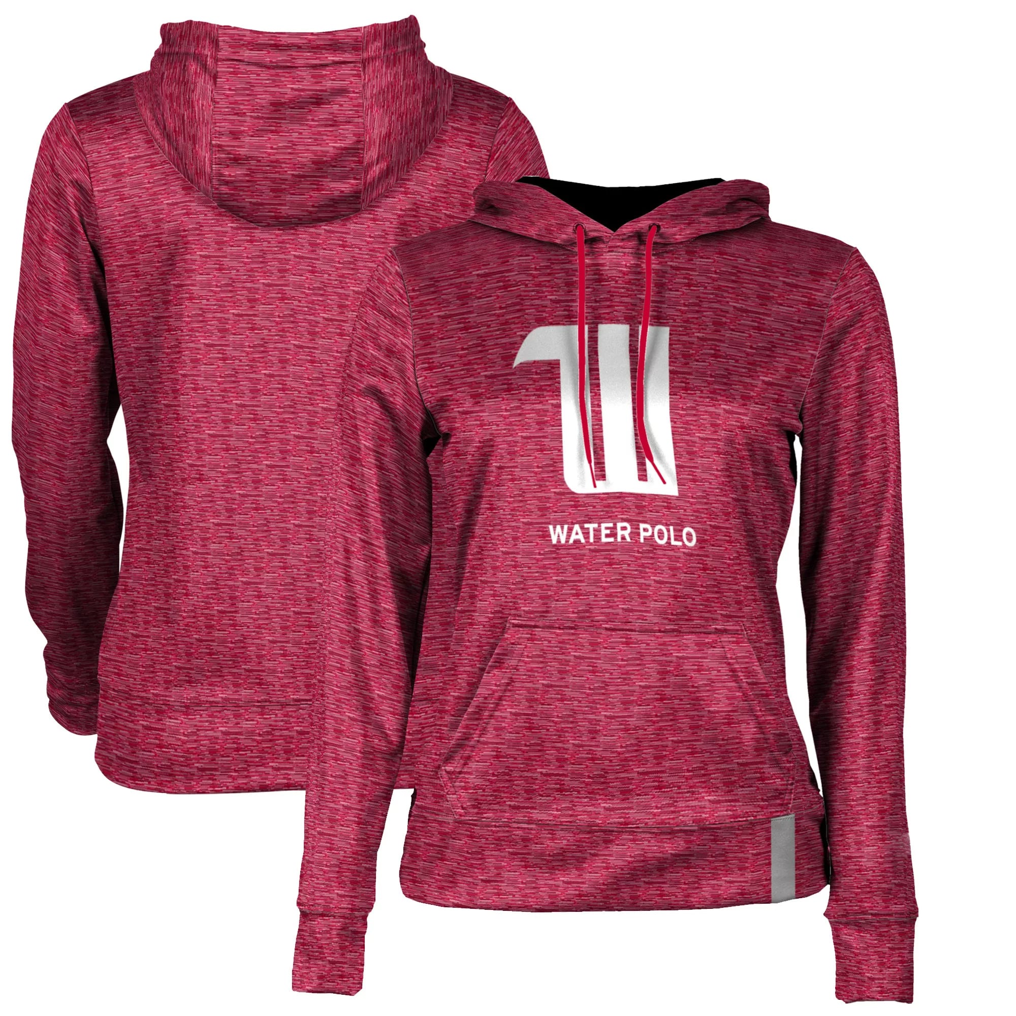 Women's Red Wittenberg University Tigers Water Polo Pullover Hoodie