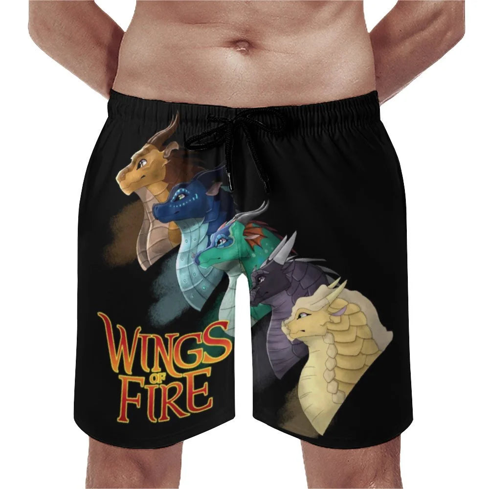 Dragonets Wings Of Fire WOF Men's Swim Trunks Quick Dry Beach Board Shorts Summer Beachwear Swimwear Swim Shorts With Mesh Lining And Pockets