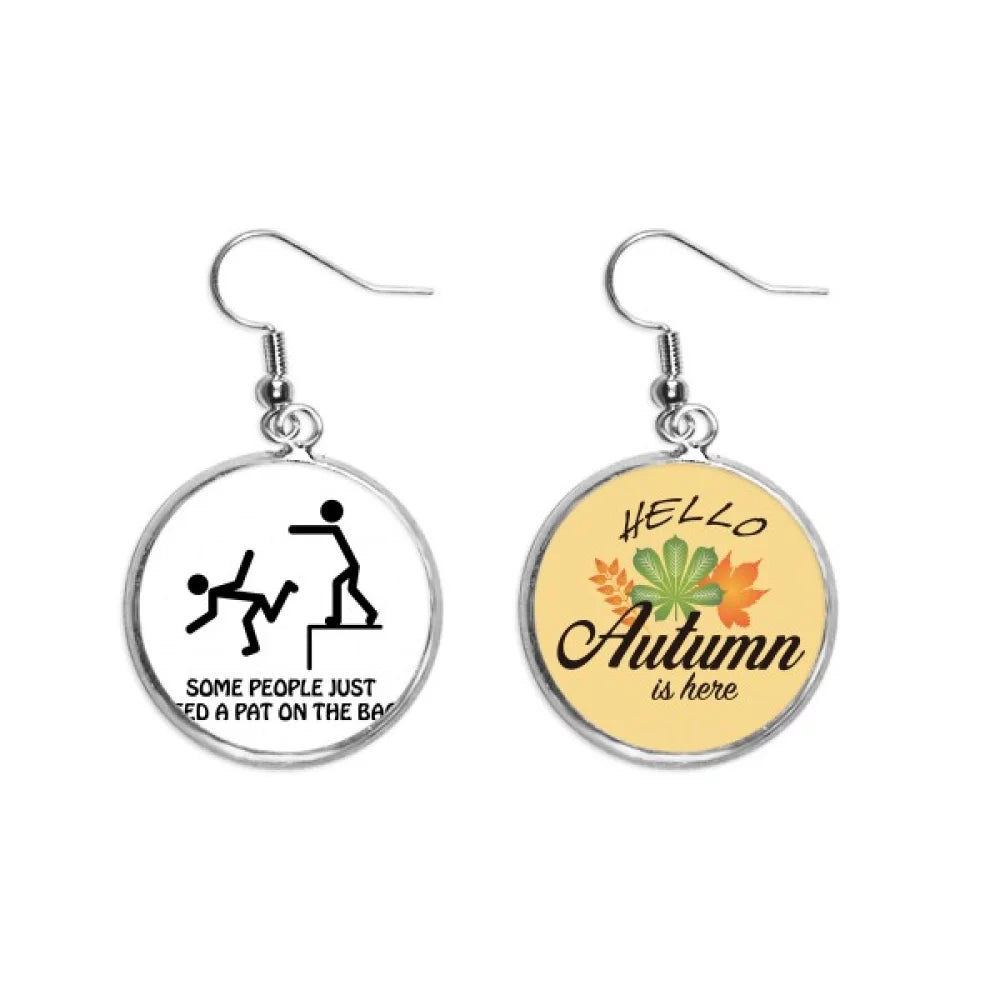 Tap Guide Back Art Deco Fashion Ear Dangle Autumn Earring Jewelry