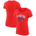 Women's G-III 4Her by Carl Banks  Red Philadelphia 76ers Filigree Logo Fitted T-Shirt