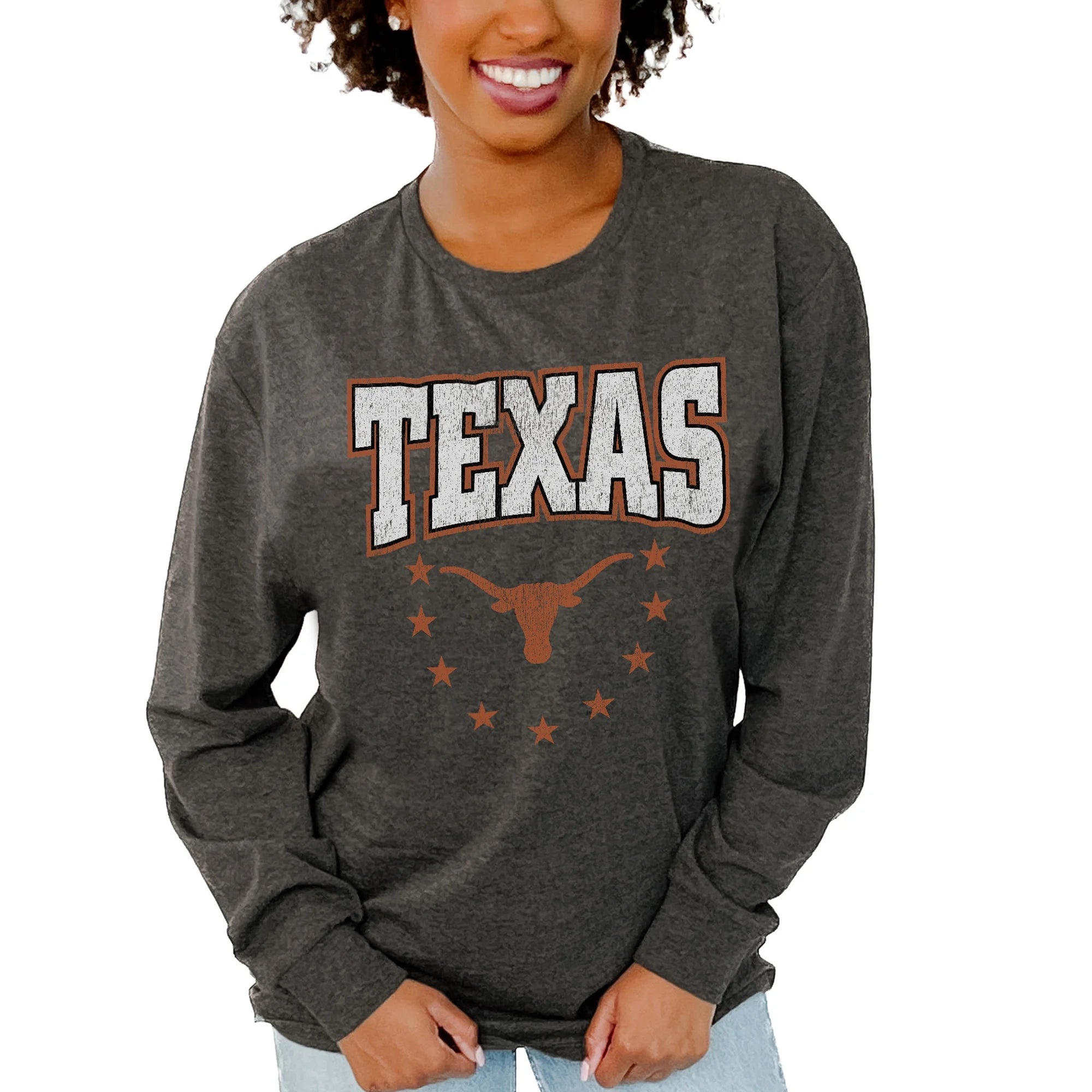 Women's Gameday Couture  Charcoal Texas Longhorns Everyday Long Sleeve T-Shirt