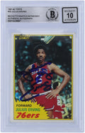 Julius Erving Philadelphia 76ers Autographed 1981-82 Topps #30 Beckett Fanatics Witnessed Authenticated 10 Card - Fanatics Authentic Certified