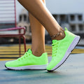 Women Sneakers Lightweight Breathable Running Shoes for Women Outdoor Comfortable Mesh Shoes Slip on Walking Sport Shoes Tenis green 43
