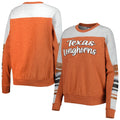Women's Colosseum Texas Orange/Heather Gray Texas Longhorns Baby Talk Pullover Sweatshirt