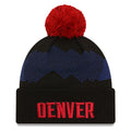 Men's New Era  Black Denver Nuggets 2023/24 City Edition Cuffed Pom Knit Hat - OSFA