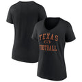 Women's Fanatics Branded Black Texas Longhorns First Sprint Team V-Neck T-Shirt