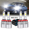 For 2005-2009 2010 2011 2012 2013 Buick Lacrosse LED Headlight Bulbs H9/H11 High Beam and Low Beam 4pc