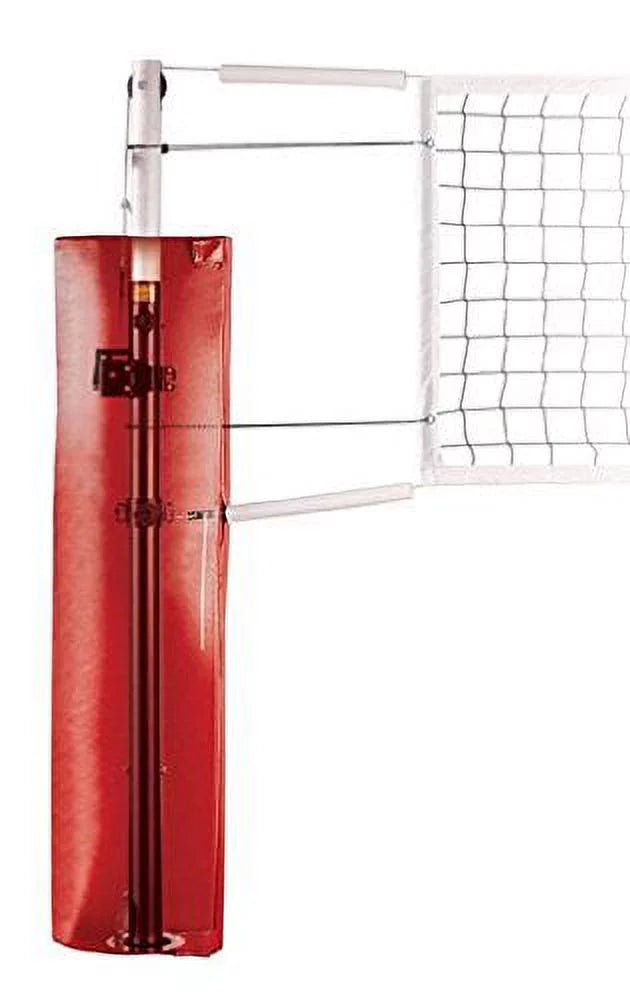 First Team Frontier Express Steel Competition Steel Volleyball System with Sockets44; Saddle Brown