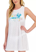 Miken WHITE Juniors' Sunny Days Ahead Swim Cover-up Dress, US Small
