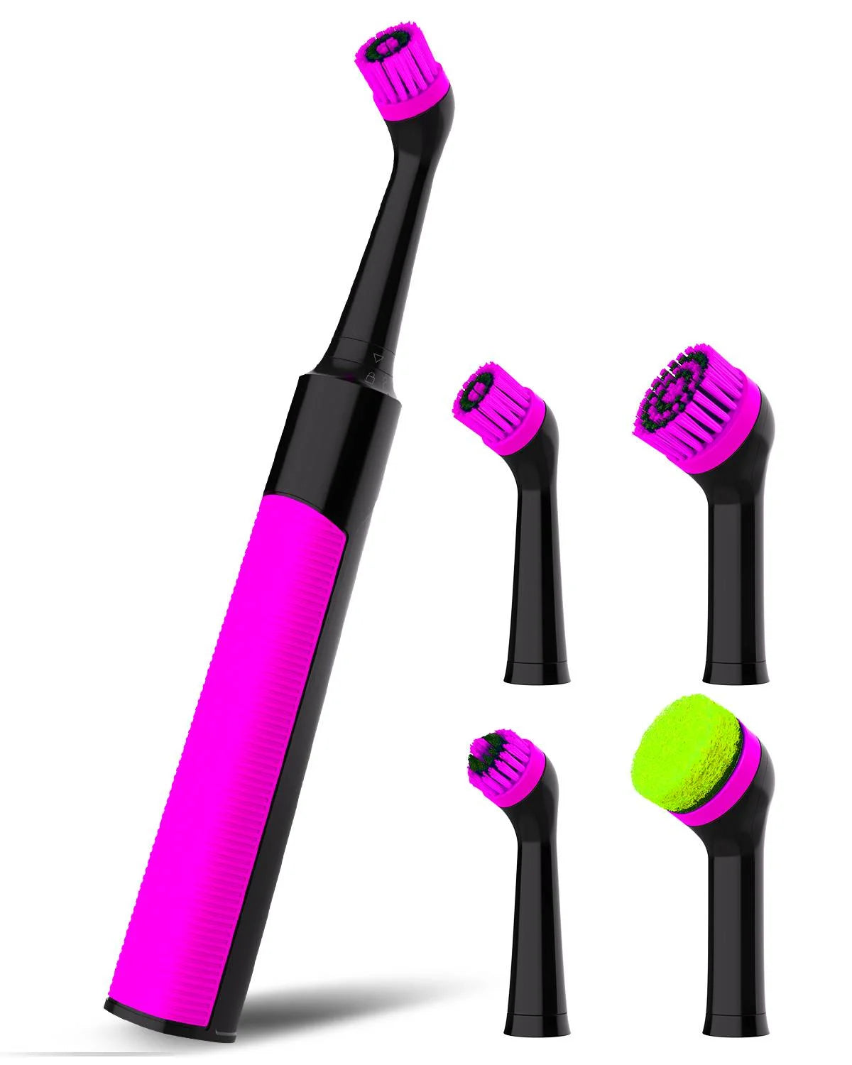 CLEAN EXPERT Electric Scrubber, Cleaning Brush Scrubber for Home Bathroom Shower Bathtub Glass Car(Purple-black 03)