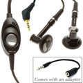 Verizon Headset Hands-free Earphones Dual Earbuds Headphones Microphone with 2.5mm to 3.5mm Adapter [Black] L8A for Motorola Droid Turbo 2 - Samsung Galaxy J3 J5 J7, Note 3 4 5 Edge, S5 S6 Edge Edge+