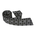 S6 HT - 42 in. Child Matching Hair Tie - Grey With Black Squares