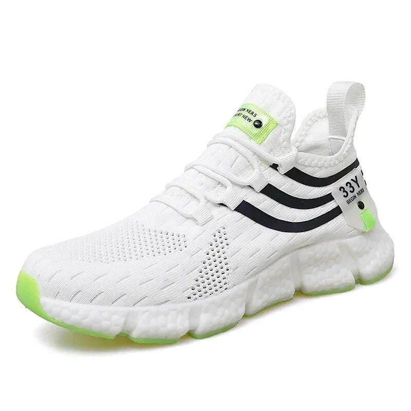 Men's Sneakers Breathable Running Shoes for Men Shoes Outdoor Not Slip Comfortable Classic Casual Shoes Men Tenis Masculino 2023 WHITE 42