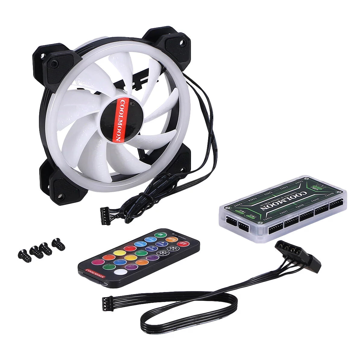 3 Fans Computer Case Fan 120mm RGB Colorful PC CPU Cooling Fan Cooler Silent High Airflow with RGB Controller