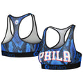 Women's Ethika Royal Philadelphia 76ers Racerback Sports Bra