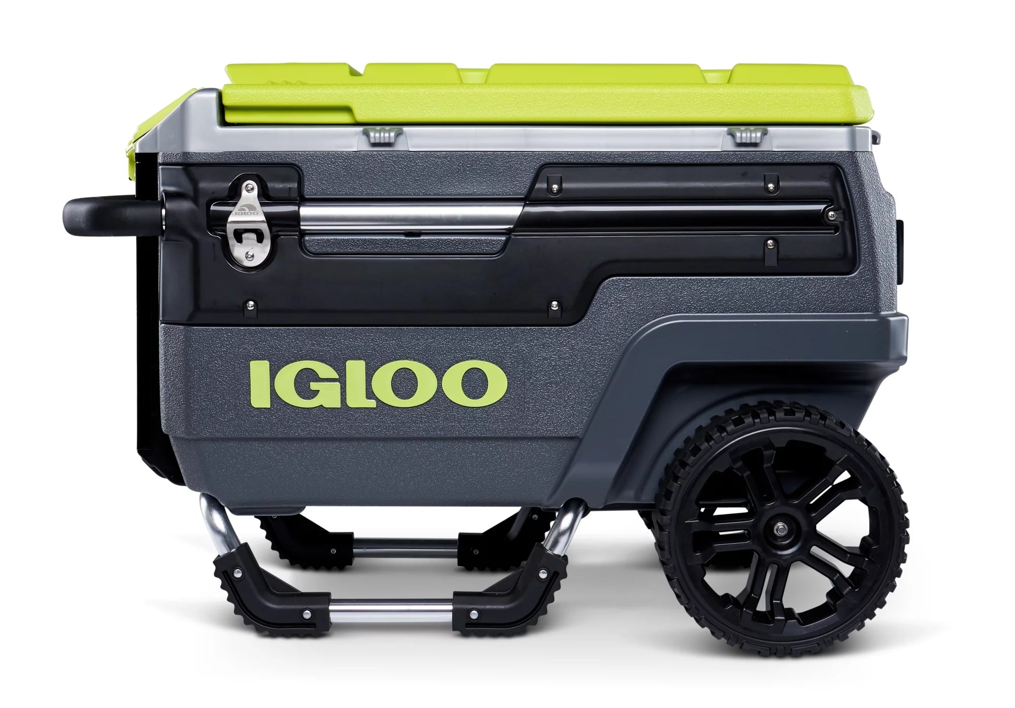 Trailmate Journey 70 Qt Wheeled Cooler, Charcoal/Acid Green