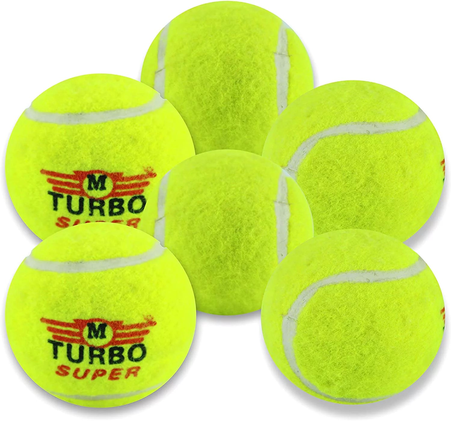 StonKraft Turbo Heavy Weight Rubber Tennis Cricket Balls - Pack of 6