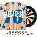 NBA Dart Cabinet Set with Darts and Board - Fade - Philadelphia 76ers