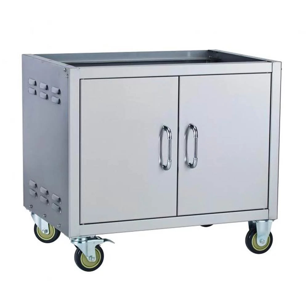 Bull Outdoor Stainless Steel 30 Inch Pedestal Cart Bottom for Premium BBQ Grills