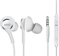 OEM InEar Earbuds Stereo Headphones for Samsung Galaxy S6 edge+ Duos Plus Cable - Designed by AKG - with Microphone and Volume Buttons (White)