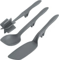 Tools And Gadgets Lazy Crush & Chop, Flexi , And Scraping Spoon Set / Cooking Utensils - 3 Piece, Gray
