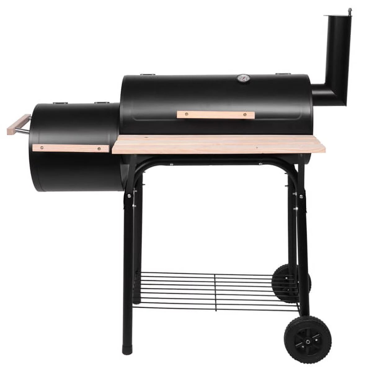 Mother's Day Sales - Charcoal Grill Offset Smoker for Large Event Gathering, Outdoor Camping, Picnics, Patio and Backyard Cooking£¬44x25x44£¬Black