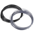 Uxcell 16L 40ft 1.25mm Hexagon Polyester Tennis Racquet String Hard Thread, Black/Grey 2 Pack