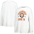Women's League Collegiate Wear White Texas Longhorns Clothesline Oversized Long Sleeve T-Shirt