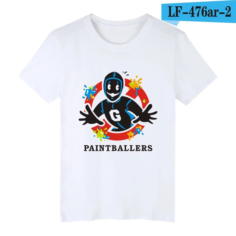 Ghostbusters Movie Cotton T-shirt Men Casual Short Sleeve T Shirts with Ghost Busters Mens Summer Tee