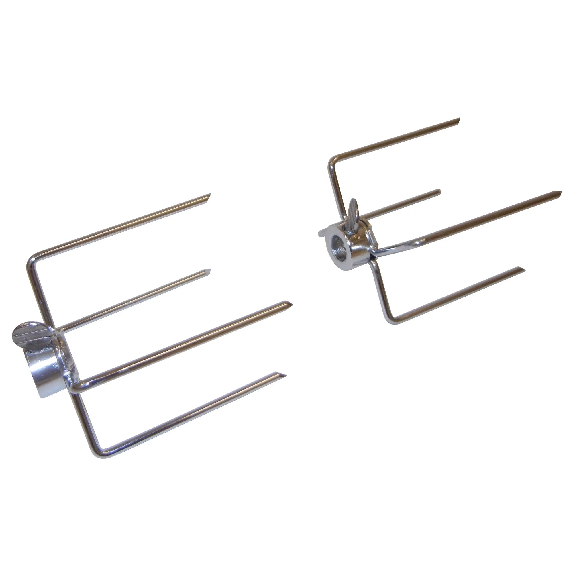 11.25 Silver Outdoor Grill Rotisserie Meat Fork Set
