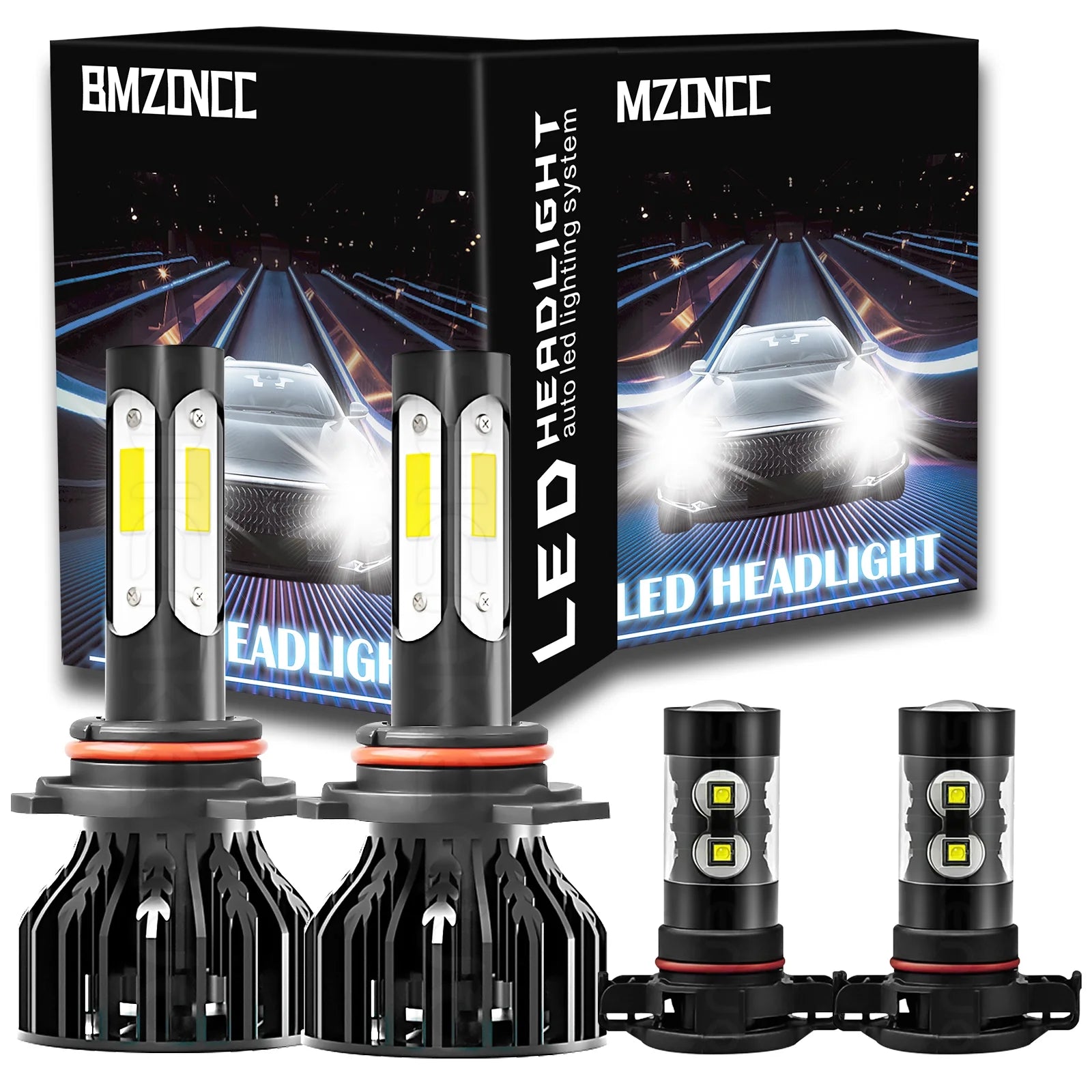 Combo 9012 LED Headlight Bulb Kit H16 H11 Fog Light for Buick LaCrosse 2014-2016 4pcs