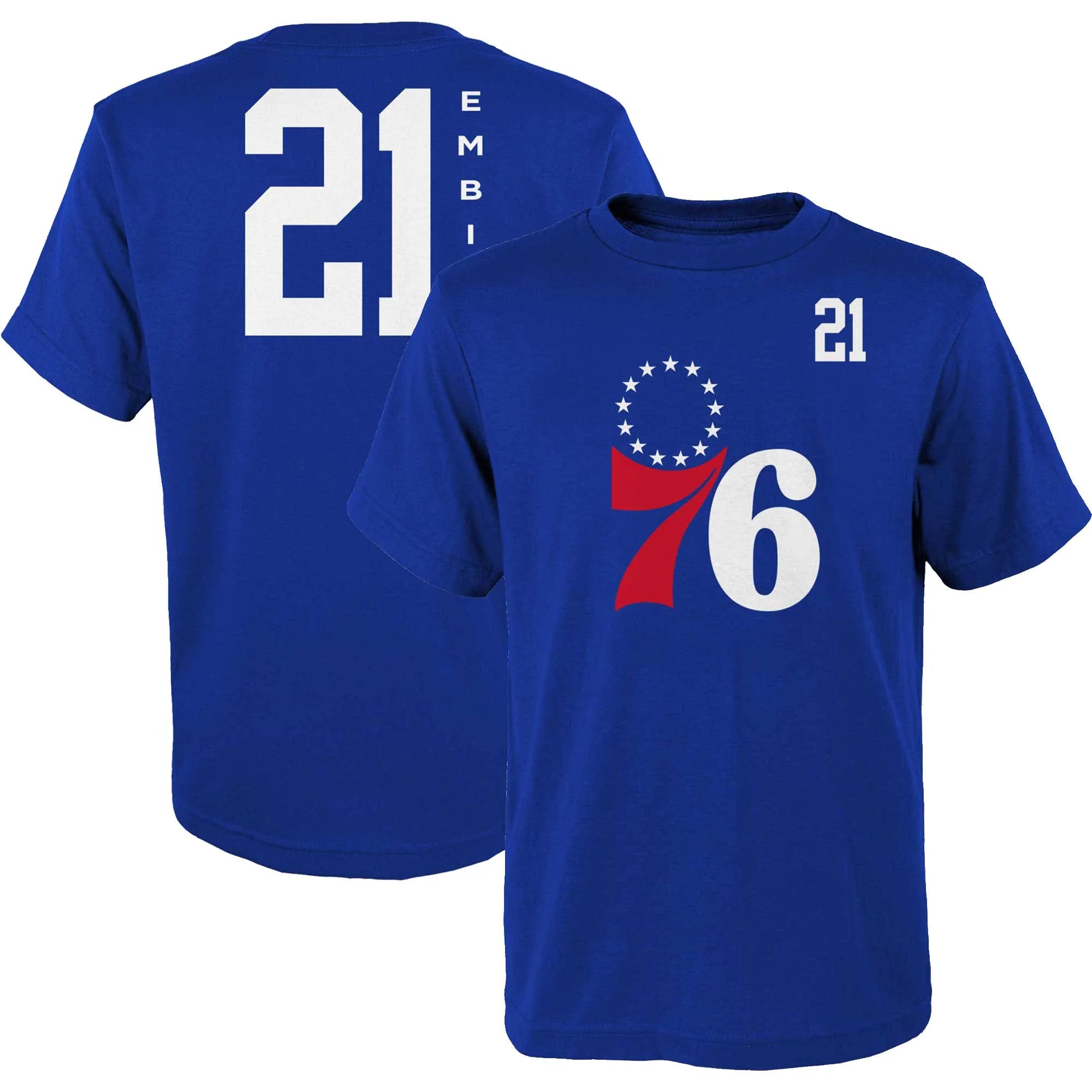 Philadelphia 76ERS Boys 4-18 SS Player Tee-Embiid 9K2BXFFAJ XS4/5