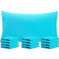 Ntbay 12 Pack Microfiber King Ultra Soft Pillowcases with Envelope Closure, Wrinkle, Fade and Stain Resistant Pillowcase Set, 20 x 36, Aqua Blue