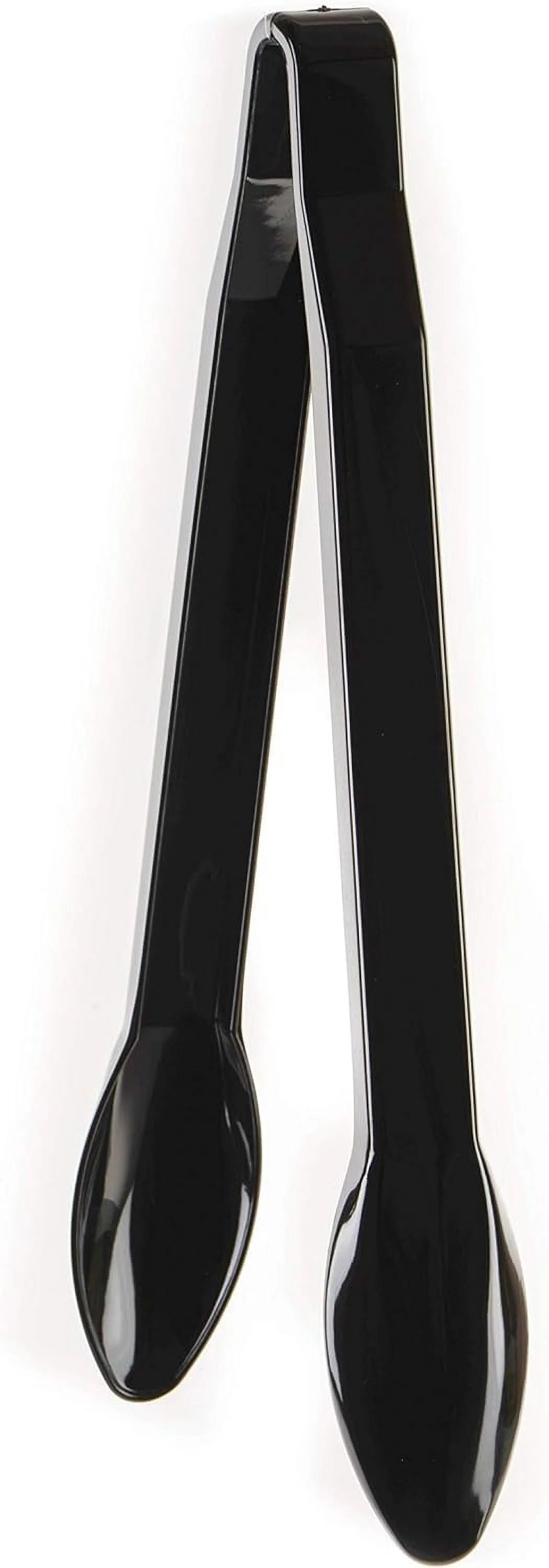 Set Of 3 - Heavy Duty Black Serving Tongs - 12 Inch - Plastic Disposable Salad Tongs - High Heat Plastic, Catering, Salads, Bakery, Buffets, BBQ, Ice, Hot And Cold Foods (12)