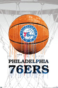 NBA Philadelphia 76ers - Drip Ball Wall Poster, 22.375 x 34