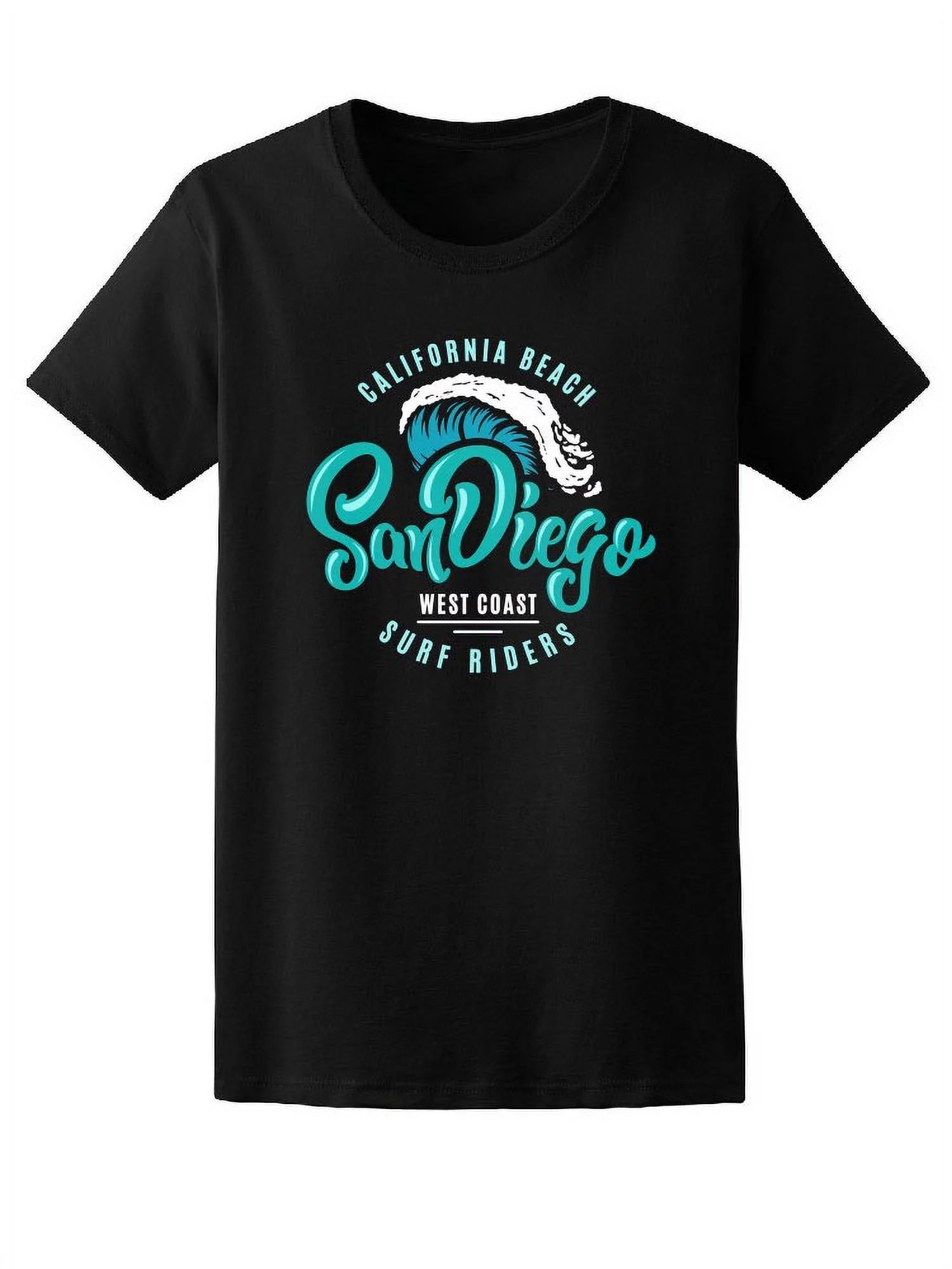 California Beach San Diego Surf T-Shirt Women -Image by Shutterstock, Female Large