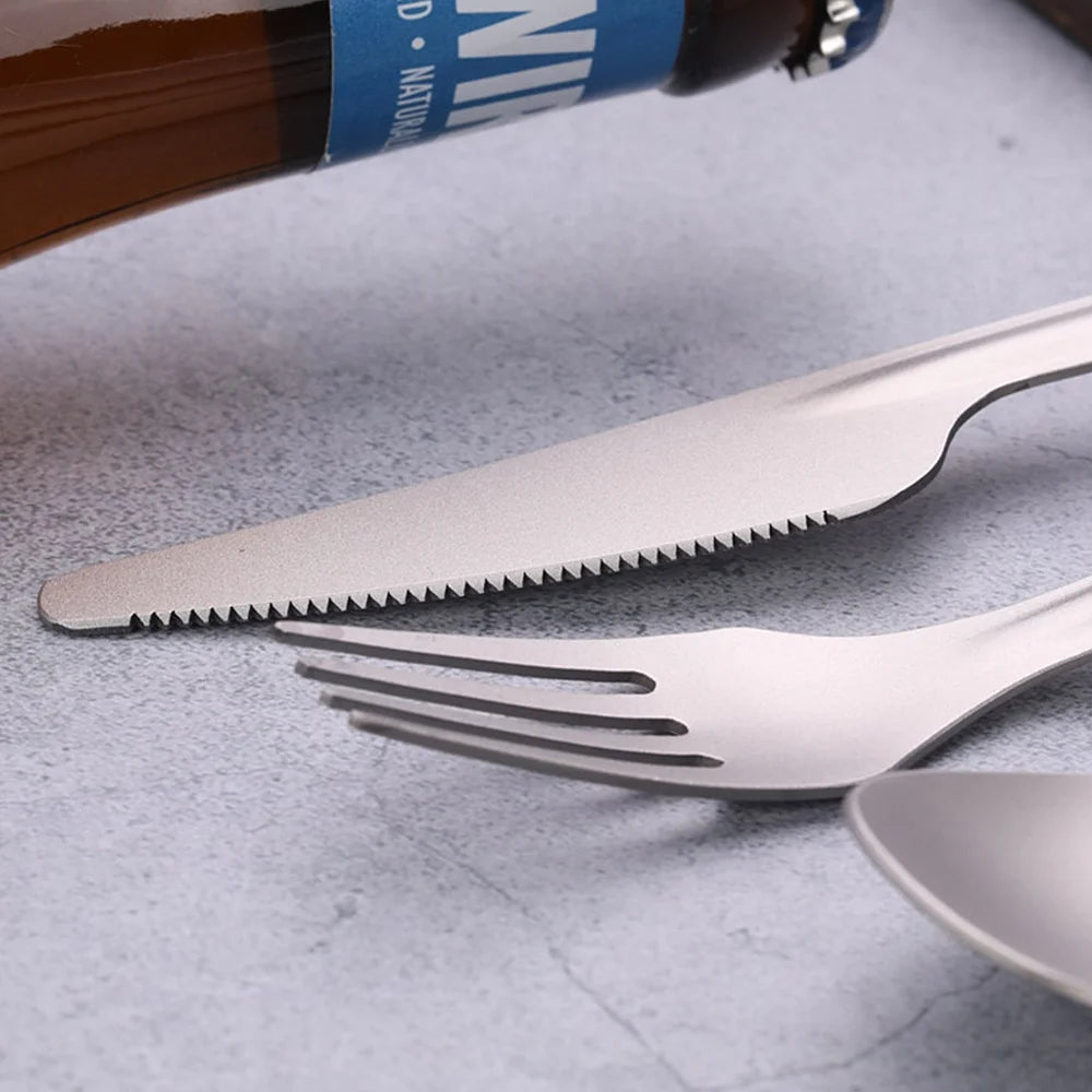 Lixada 4-in-1 Cutlery Set with Bottle Opener - Essential for Backpacking and Picnics