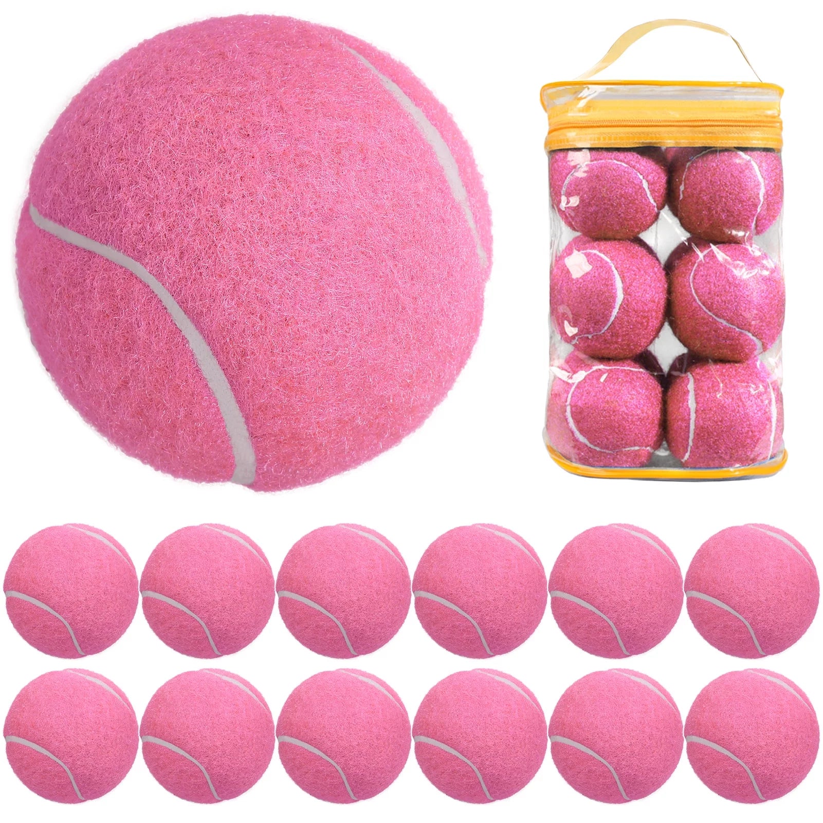 Lixada Tennis Balls Pack of 12 for Pressure Matching and Training