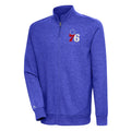 Men's Antigua Heather Royal Philadelphia 76ers Action Full-Zip Jacket