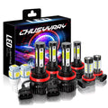 6X 6000K H11+H11 Led Headlights And H11/H8 Fog Light Bulbs Kit For Nissan Murano 2015-2018