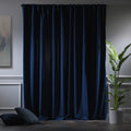 52x63 Solid Color Curtains Home Decorative Hanging Back Tap, Nursery Room Bedroom Kitchen Office Windows Home Decaration, Navy Blue
