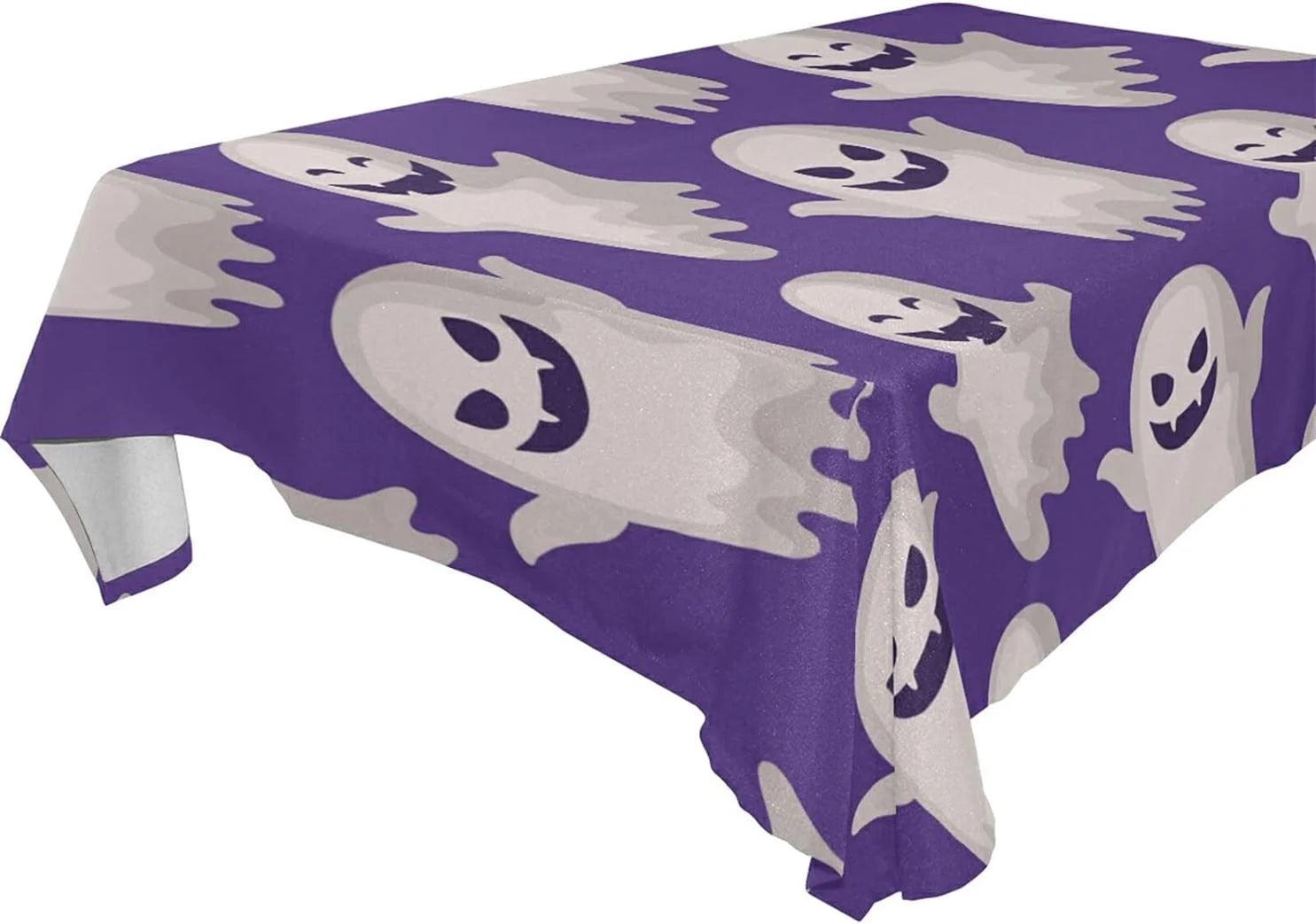 Hyjoy 54x54 in Halloween Ghost Tablecloth Waterproof Washable Polyester Square Table Cover Durable Tablecloth for Kitchen Dining Table Party Decor