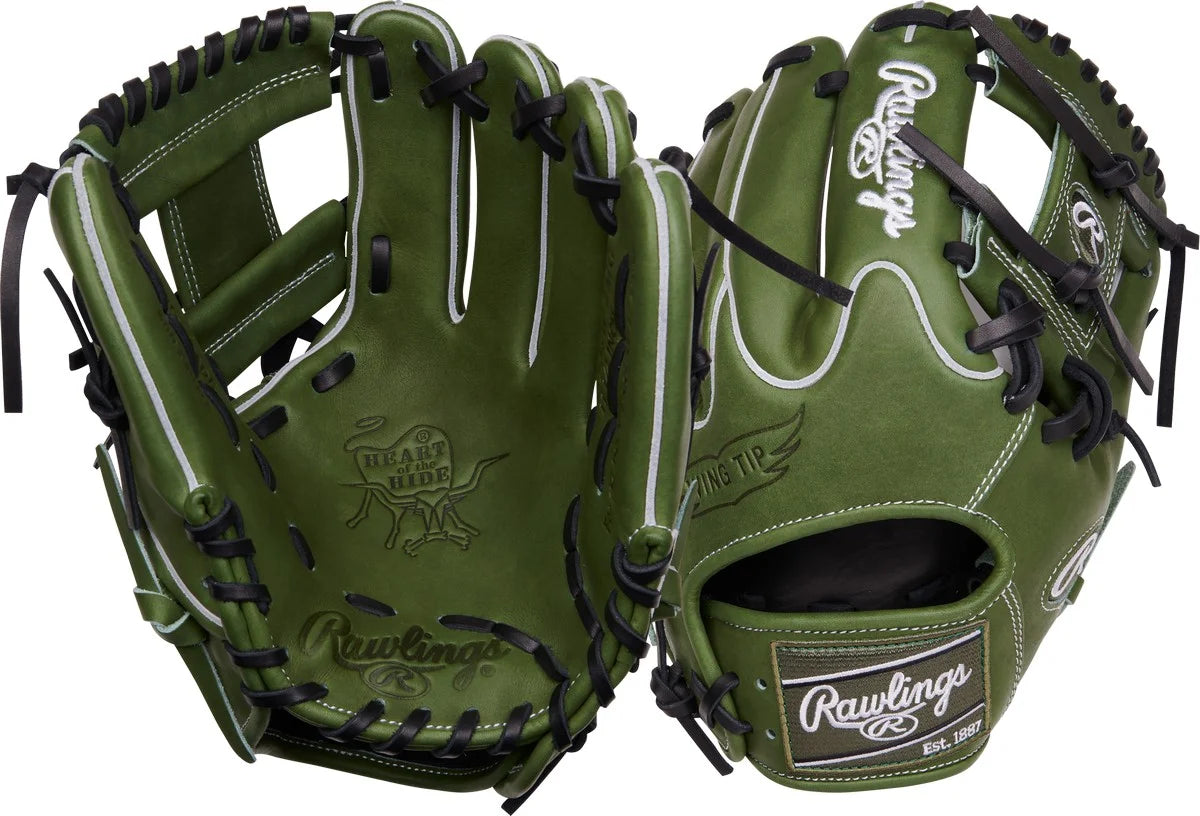 Rawlings Heart of the Hide Military Green 11.5 Baseball Glove: PRO204W-2MG Right Hand Thrower