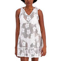 Miken WHITE Juniors' Tie-Shoulder Ruffle-Hem Cover-up Dress, US X-Small