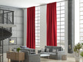 52x63 Solid Color Curtains Home Decorative Hanging Back Tap, Nursery Room Bedroom Kitchen Office Windows Home Decaration, Red