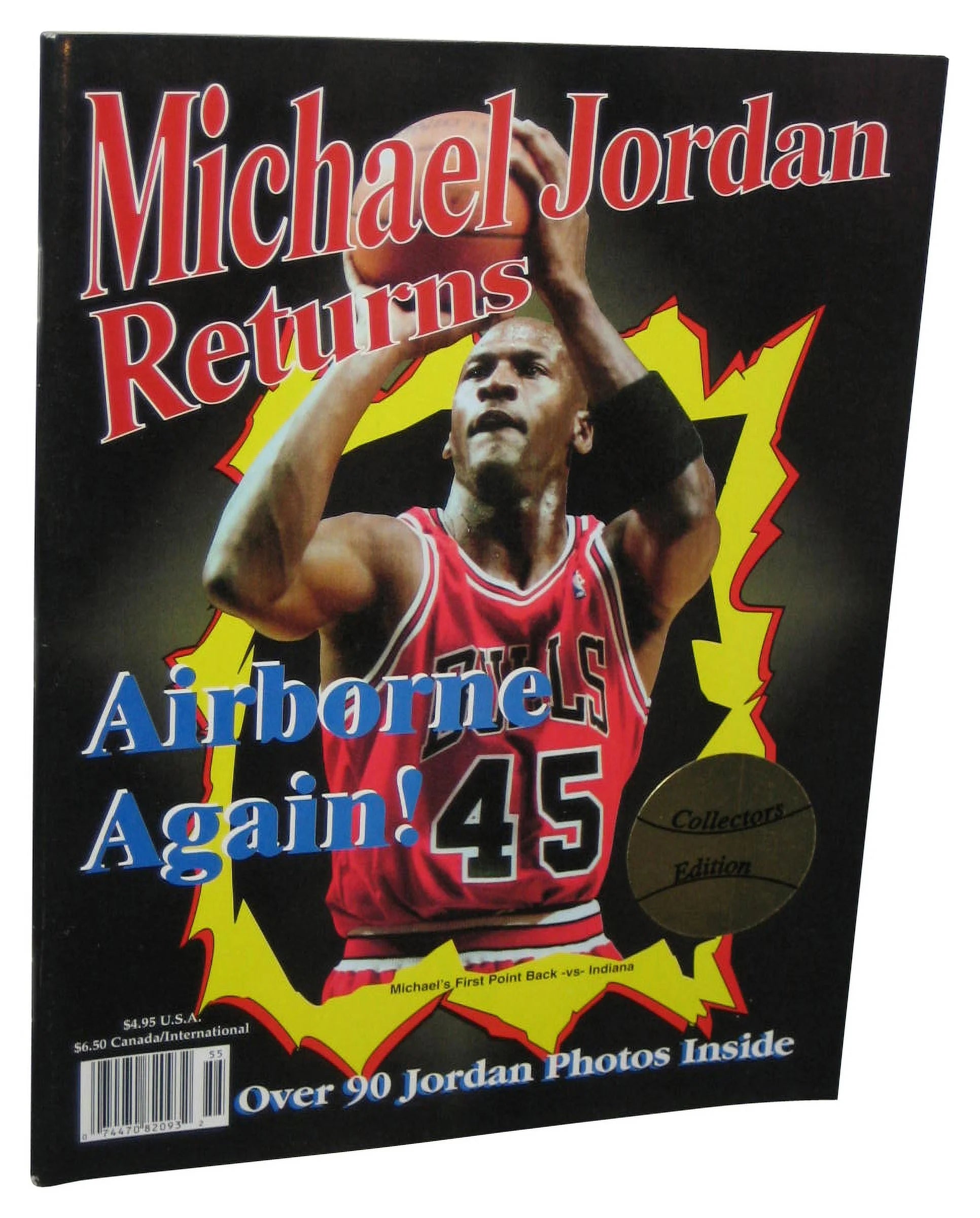 NBA Basketball Michael Jordan Returns Airborne Again! Magazine Book
