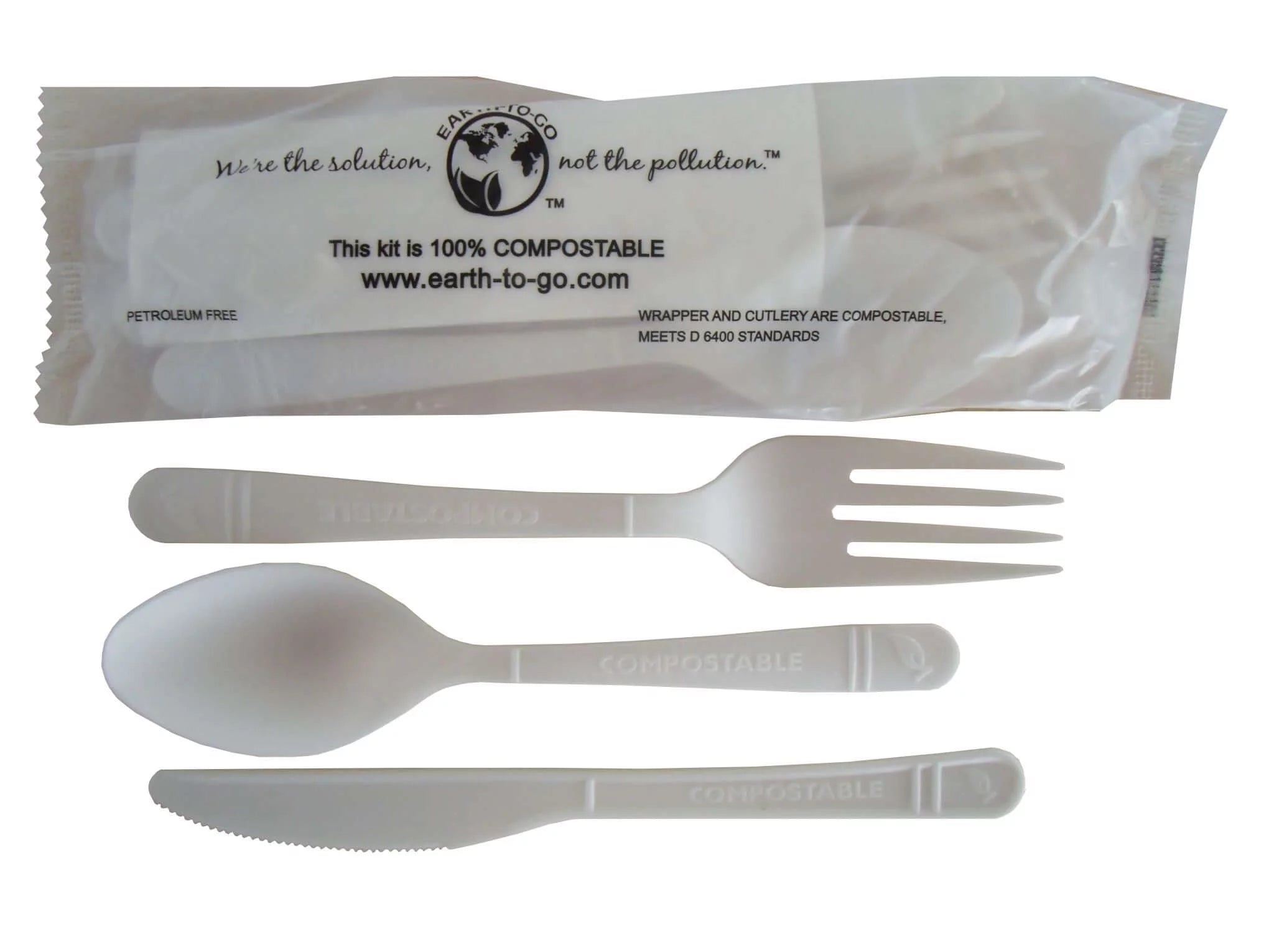 Earth-to-Go? Cutlery 4-Kit, Compostable