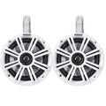 1 Pair (QTY 2) of Kicker 6.5 2-Way 195 Watts Peak Power Coaxial Marine Audio Speakers with White Grilles, 6.5 Marine Tower Speaker Enclosures (Pair) - White