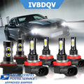 IVBDQV For Buick LaCrosse 2005-2013  LED Headlight H8/H9/H11 High Low Beam Fog Light Bulbs Kit Pack of 6